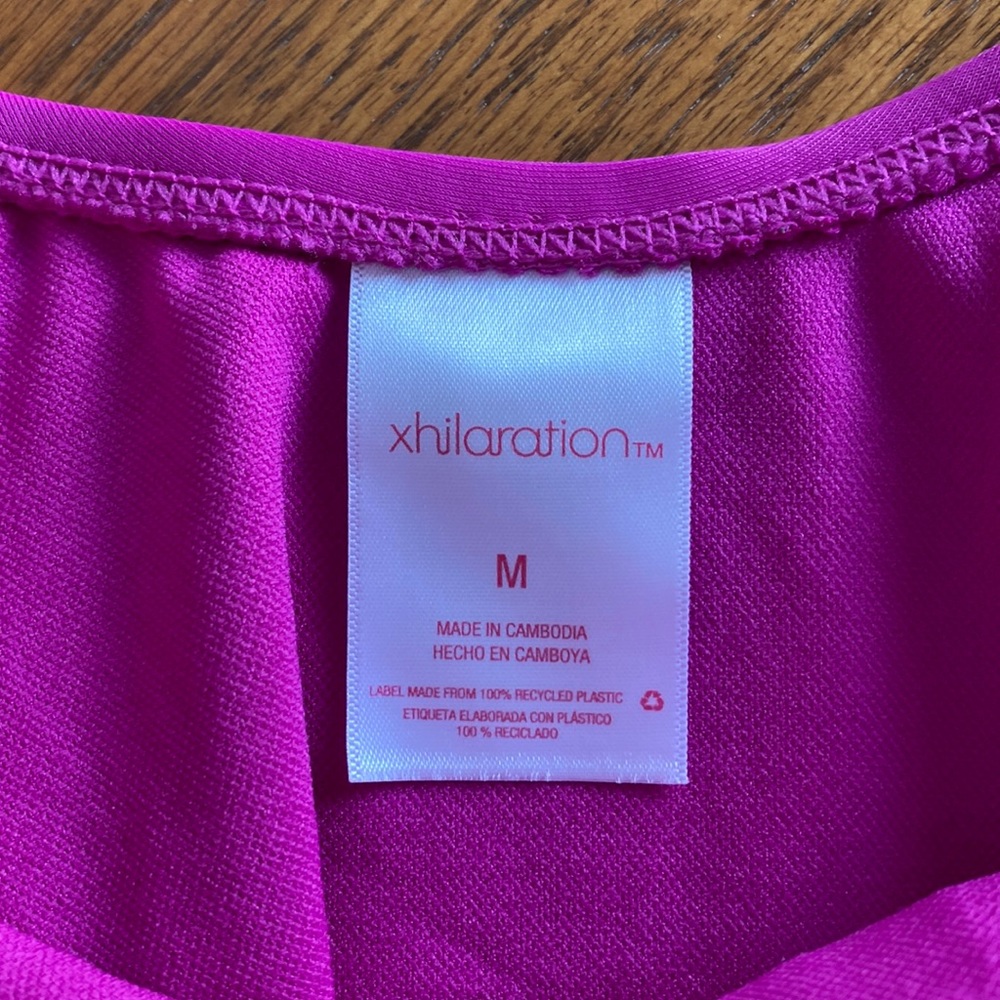 Exhilaration- very fushia one piece swimsuit with sexy low back and sides - Picture 4 of 7
